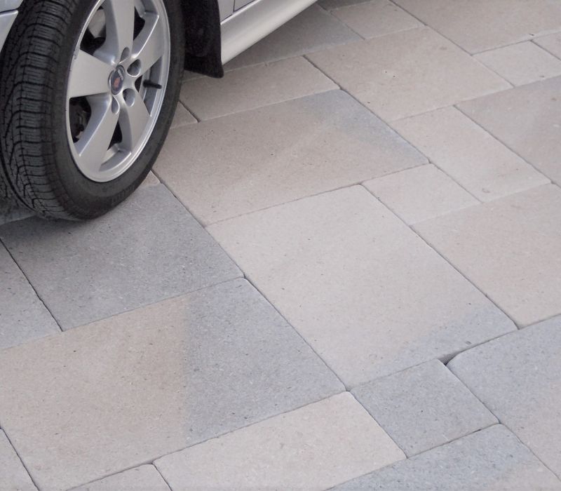 seahaze-mix limestone French Pattern driveway pavers
