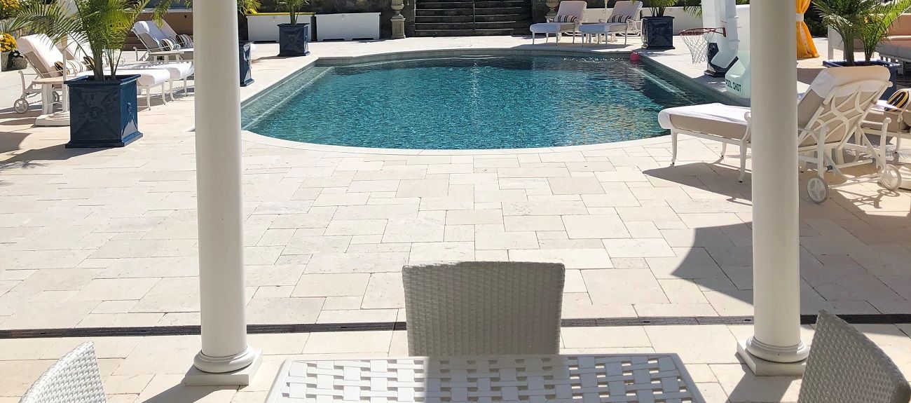 coping and pool house tile