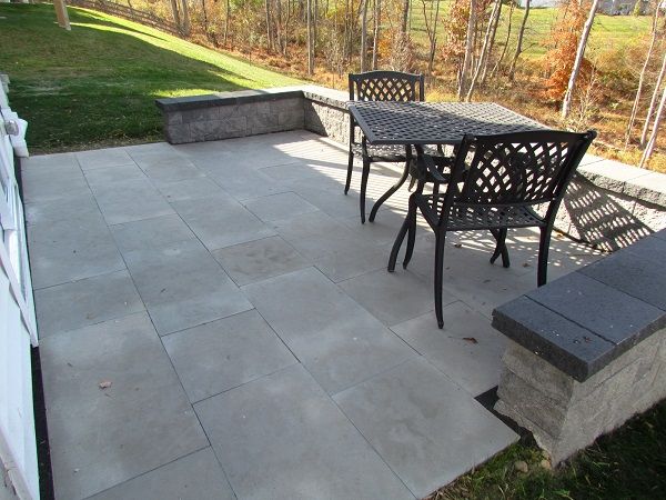 Blue-gray limestone 18"x36" patio pavers