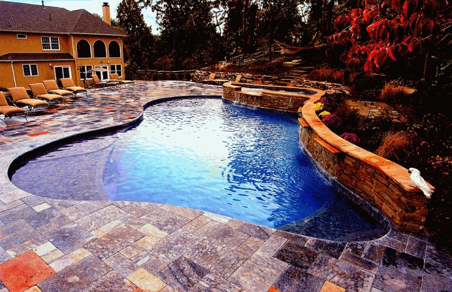 Marble pool side Natural stone materials