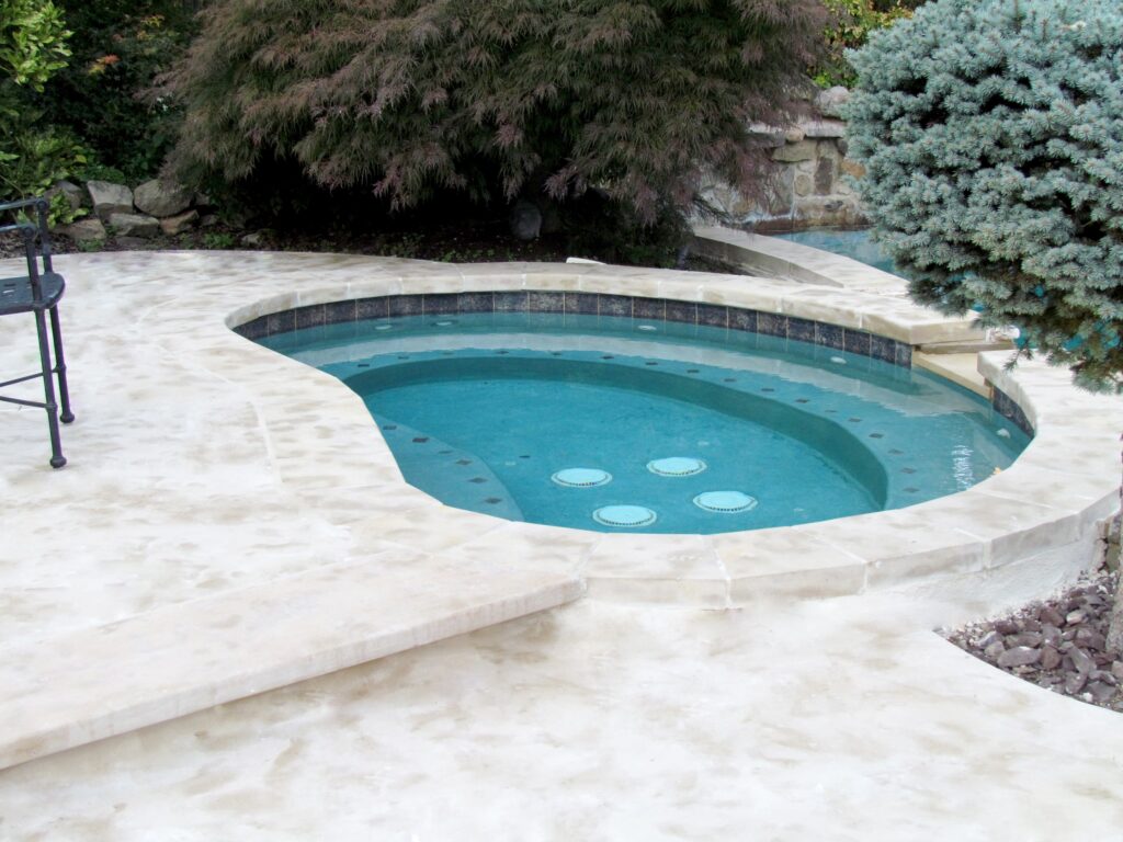 beige limestone pavers