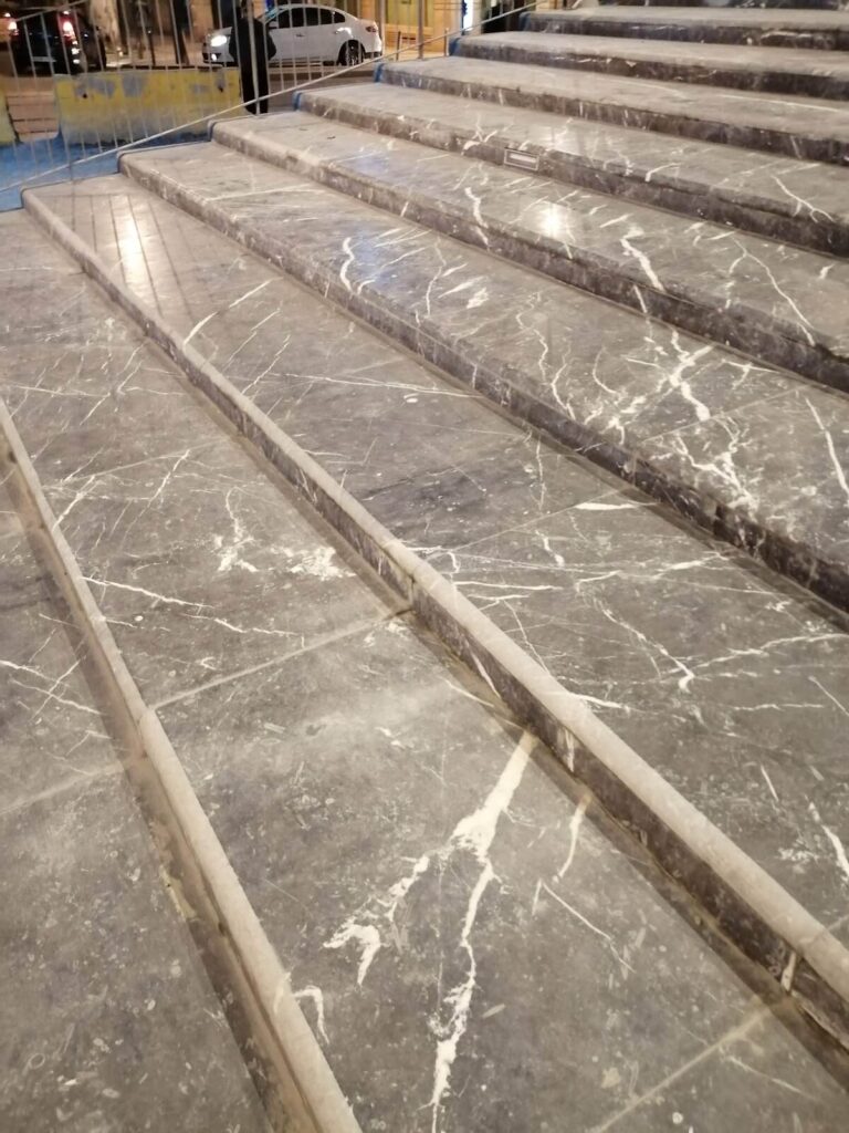 grey sky marble step treads