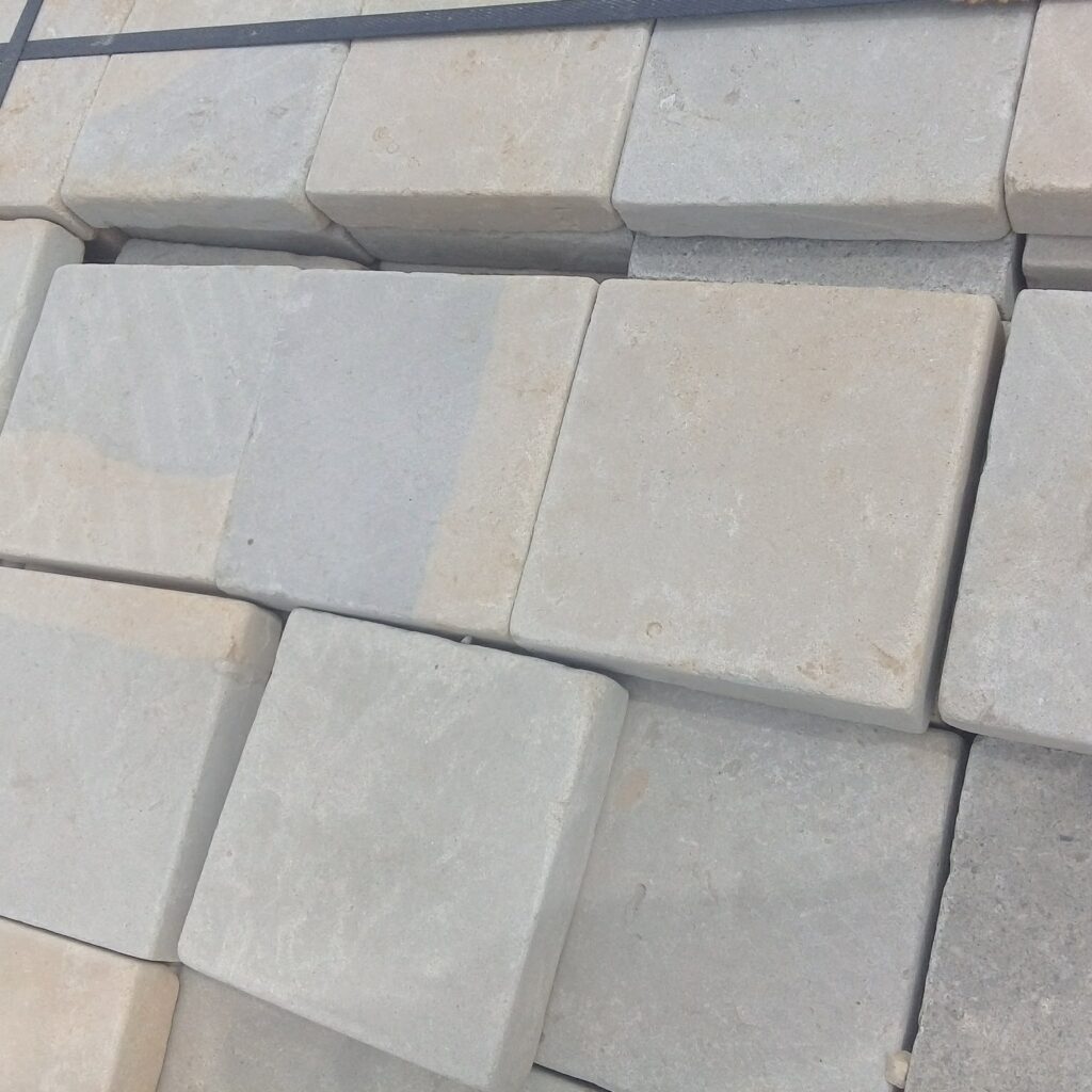 Limestone tumbled cobblestones