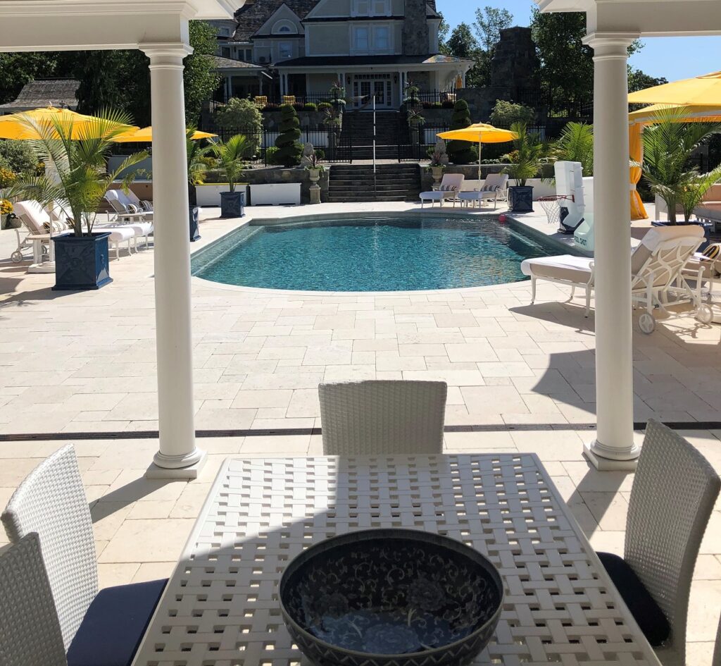 Buceto limestone pool deck pavers coping
