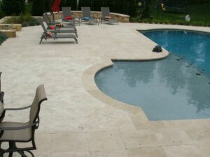 caramel travertine pavers