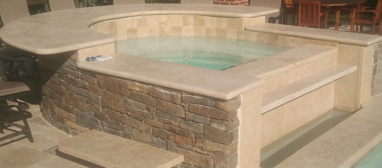 caramel travertine spa