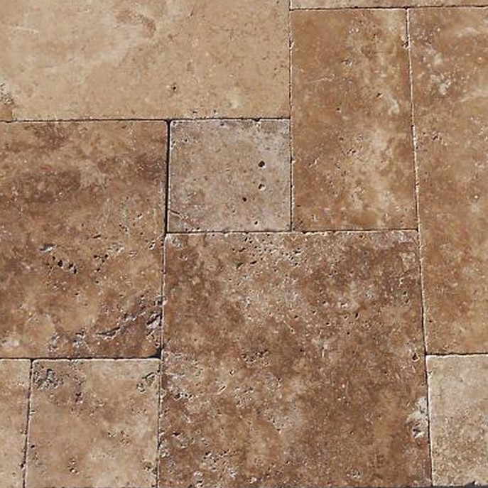 Walnut Noce travertine (light brown to darker brown)