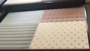 Terrazzo decos finishes (grid, circles, dots)