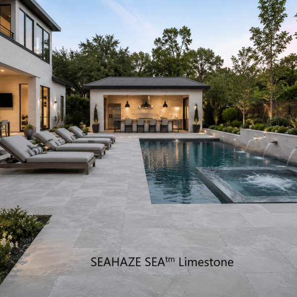 SEAHAZE SEA Limestone paver, coping, pool house flooring