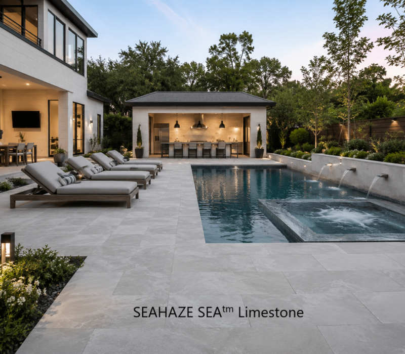 SEAHAZE SEA Limestone paver, coping, pool house flooring