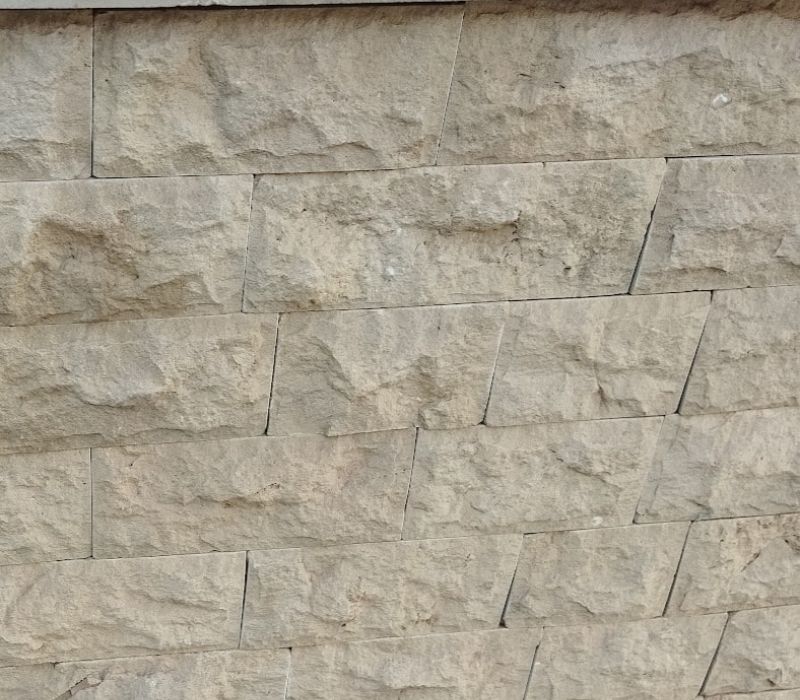 seahaze sand split face wall and cap